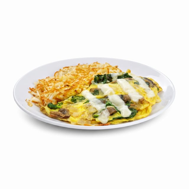 Spinach & Mushroom Omelet.