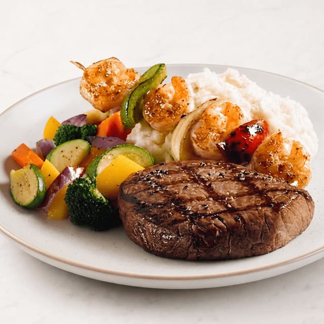 Ribeye Steak & Shrimp.